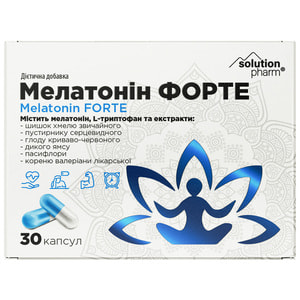 Мелатонін Форте капс. №30 Solution Pharm