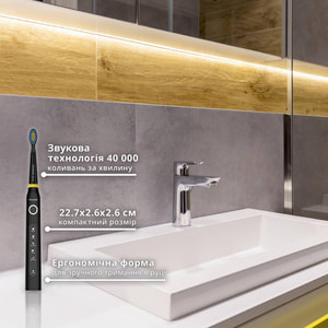 Зубна щітка звукова електрична для догляду за ротовою порожниною PECHAM (Печам) Black PC-080