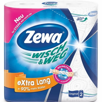 Салфетки бумажные ZEWA (Зева) Wisch&Weg Classic Классик 2 х слойные 86 шт