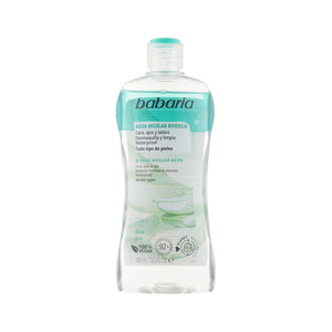 Вода мицеллярная для лица BABARIA (Бабария) двухфазная для снятия макияжа Алоэ 400 мл