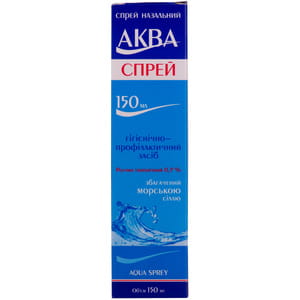 Спрей назальний Аква спрей 0,9% 150 мл