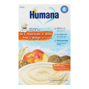 Каша молочная детская HUMANA (Хумана) Овсяная с персиком с 6-ти месяцев 200 г