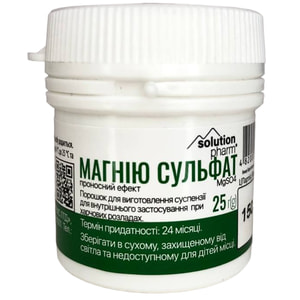 Магнію сульфат пор. банка 25г Solution Pharm