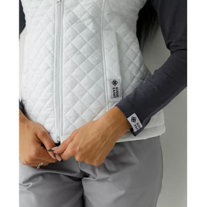 Жилетка медична утеплена Женева жіноча колір біла розмір 48-50