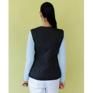 Жилетка медична утеплена Женева жіноча колір чорна розмір 56-58