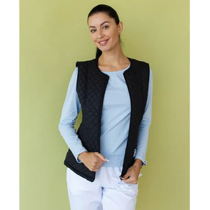 Жилетка медична утеплена Женева жіноча колір чорна розмір 56-58
