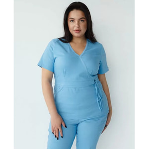 Костюм медицинский Рио женский цвет голубой размер 58