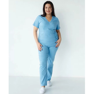 Костюм медицинский Рио женский цвет голубой размер 58
