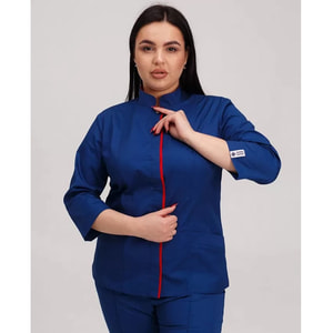 Костюм медицинский Сакура женский цвет сапфир-красный размер 58