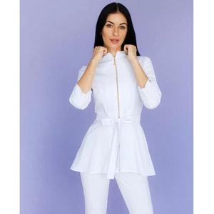 Костюм медичний Мішель жіночий колір білий розмір 46