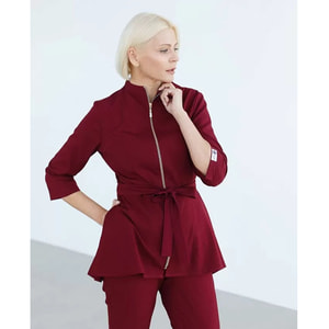 Костюм медицинский Мишель женский цвет марсала размер 46