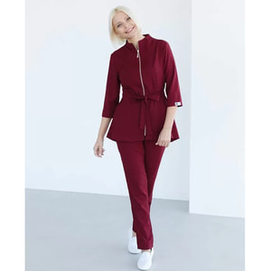 Костюм медицинский Мишель женский цвет марсала размер 48