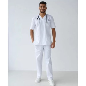 Костюм медичний Граніт чоловічий колір білий розмір 48
