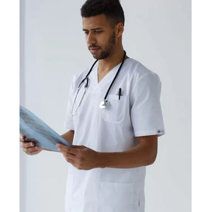 Костюм медичний Граніт чоловічий колір білий розмір 52