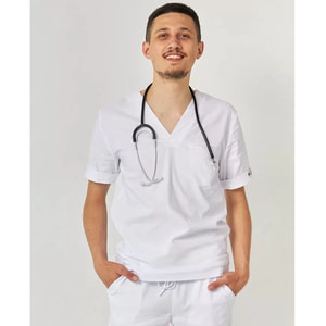 Костюм медичний Марсель чоловічий колір білий розмір 52
