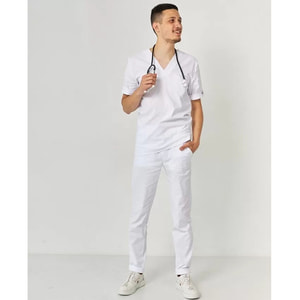 Костюм медицинский Марсель мужской цвет белый размер 56