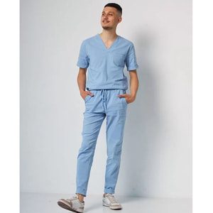 Костюм медицинский Марсель мужской цвет голубой размер 56