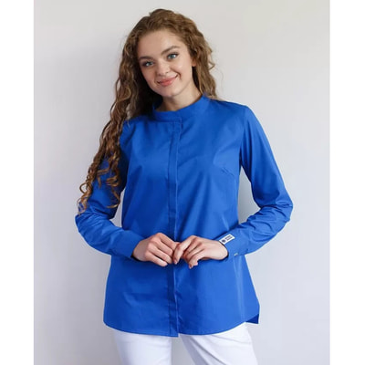 Рубашка медицинская Стефания женская цвет темно-синяя размер 46