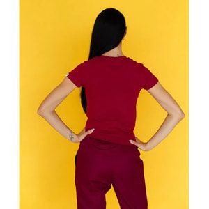 Футболка медицинская цвет бордовый женская размер XL