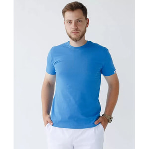 Футболка медицинская мужская цвет голубой размер L