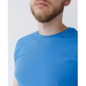 Футболка медицинская мужская цвет голубой размер L