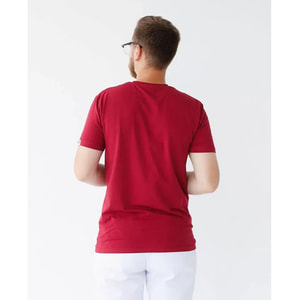 Футболка медицинская мужская цвет бордовый размер М