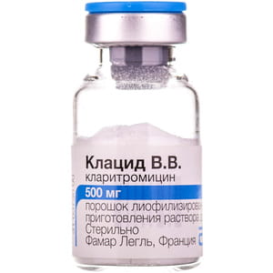 Клацид в.в. пор.ліоф. д/п р-ну д/інф. 500мг фл. №1