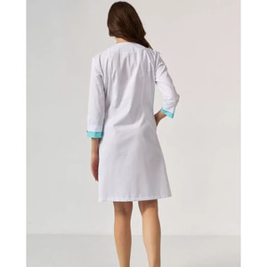 Халат медичний Олівія колір білий ментол на гудзиках жіночий розмір 54