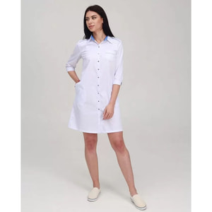 Халат медичний Манхеттен колір біло-блакитний жіночий розмір 46