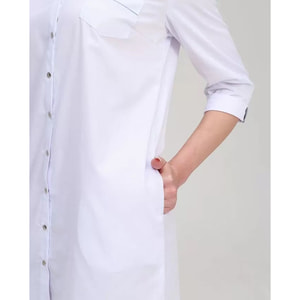 Халат медицинский Манхэттен цвет бело-голубой женский размер 52