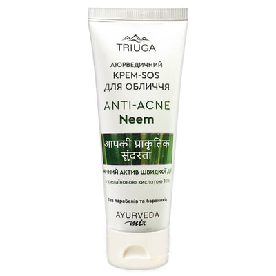 Крем-SOS для лица TRIUGA (Триюга) Anti-Acne аюрведический ночной актив Neem 75 мл