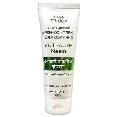 Крем-комплекс для обличчя TRIUGA (Тріюга) Anti-Acne аюрведичний для проблемної шкіри Neem 75 мл