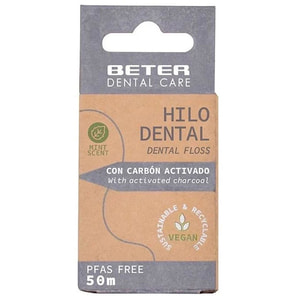 Зубна нитка BETER (Бетер) з активованим вугіллям 50 м 1 шт
