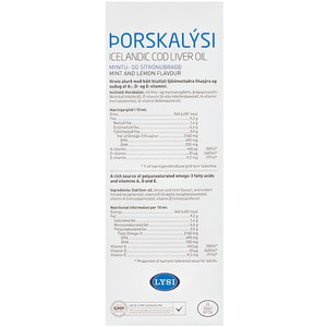 Омега-3 (рыбий жир) LYSI (Лиси) со вкусом лимона и мяты флакон 240 мл