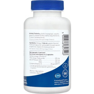 Омега-3 (риб'ячий жир) LYSI (Лісі) з вітаміном D капсули по 500 мг упаковка 120 шт