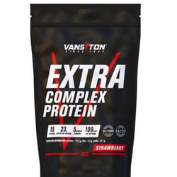 Высокобелковый продукт для спортсменов VANSITON (Ванситон) Extra (Экстра) Протеин Клубника порошок 450 г