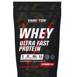 Высокопроцентный сывороточный белок для спортсменов VANSITON (Ванситон) Ultra Pro (Ультра Про) Протеин Клубника порошок 450 г