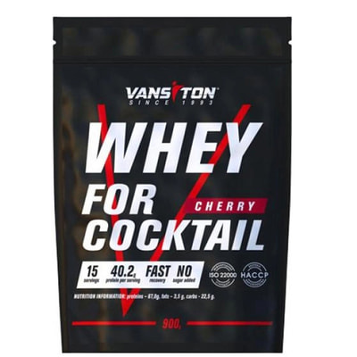Высокобелковый продукт для спортсменов VANSITON (Ванситон) Для коктейлей Протеин Вишня порошок 900 г