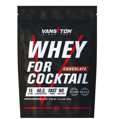 Високобілковий продукт для спортсменів VANSITON (Вансітон) Для коктейлів Протеїн Шоколад порошок 900 г