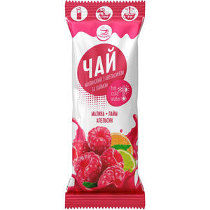 Чай малиновый с лаймом и апельсином СМАКУЙТЕ концентрат напитка жидкий в стиках по 50 г 12 шт