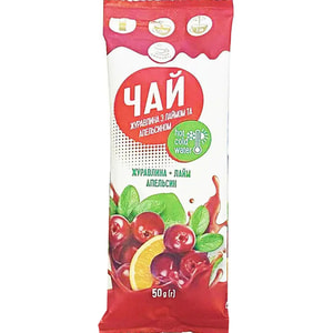 Чай клюква с лаймом и апельсином СМАКУЙТЕ концентрат напитка жидкий в стиках по 50 г 12 шт