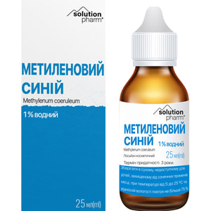 Метиленовый синий 1% водный лосьон косметический флакон 25 мл Solution pharm