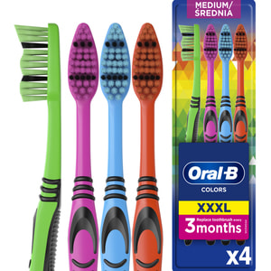 Зубная щетка ORAL-B (Орал-би) Colors (Колорс) 40 средней жесткости 4 шт
