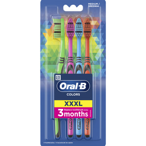 Зубная щетка ORAL-B (Орал-би) Colors (Колорс) 40 средней жесткости 4 шт