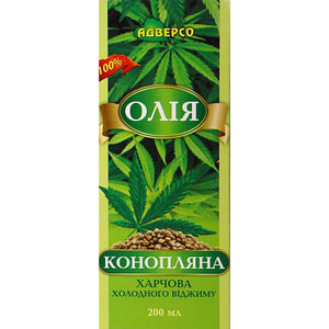 Масло пищевая Адверсо Конопляное 200 мл