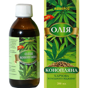 Масло пищевая Адверсо Конопляное 200 мл