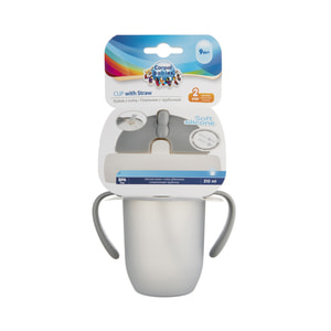 Поильник-непроливайка CANPOL (Канпол) артикул 56/522_grey серый с силиконовой трубочкой 210 мл