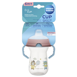 Кружка CANPOL (Канпол) артикул 56/613_blu тренировочная с силиконовым носиком и ручками 250 мл