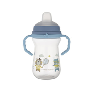 Кружка CANPOL (Канпол) артикул 56/613_blu тренировочная с силиконовым носиком и ручками 250 мл