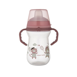 Кружка CANPOL (Канпол) артикул 56/613_pin тренировочная с силиконовым носиком и ручками 250 мл